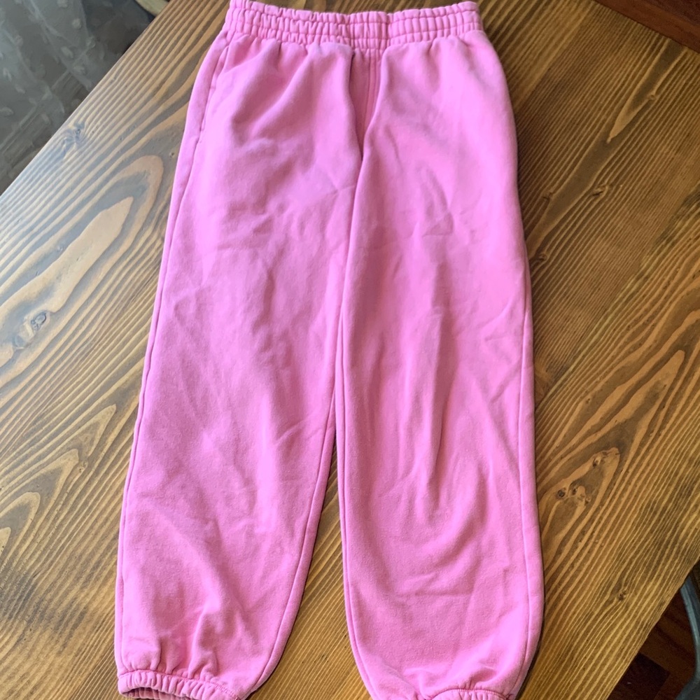Athleta Girls Pink Elastic Waist Joggers